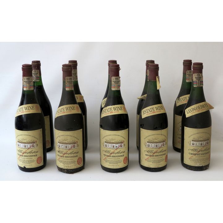 ALLES VERLOREN CABERNET SAUVIGNON 1976 AND 1977, 4 bottles of 1977 and the rest 1976