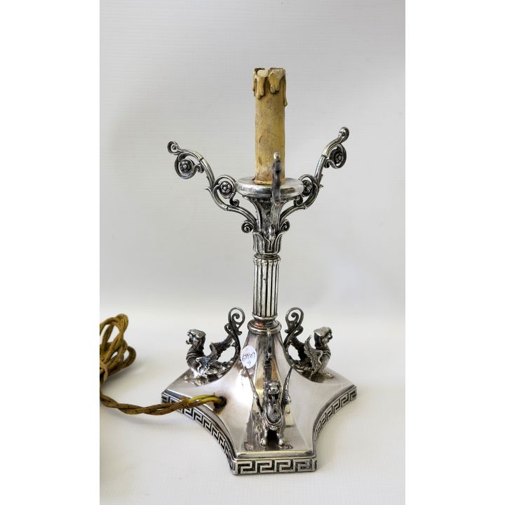 SILVERPLATED LAMP BASE