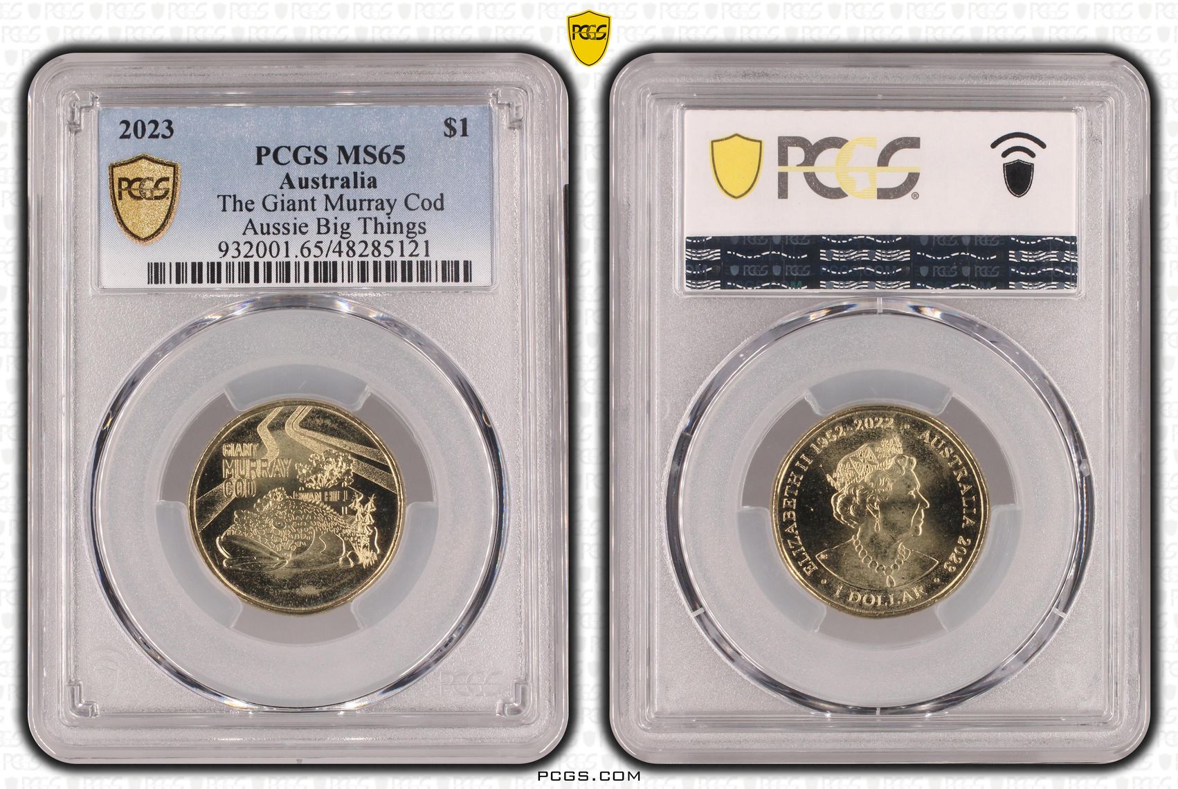 The Giant Murray Cod Aussie Big Things, One Dollar, 2023, PCGS MS65