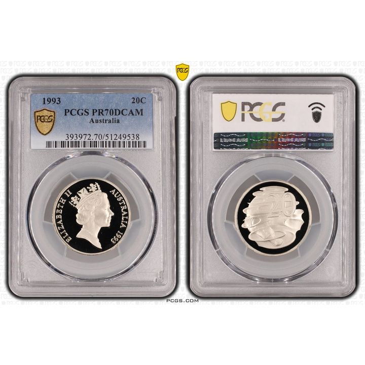 Twenty Cent, 1993, PCGS PR70DCAM