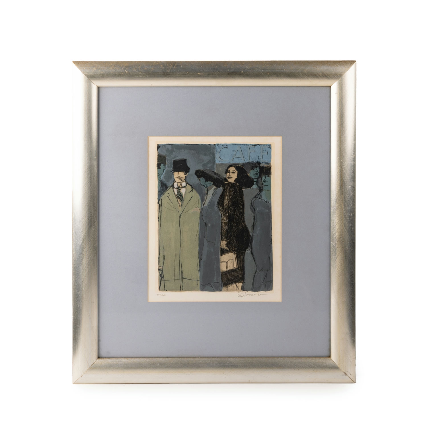 61 · Israel, David Schneuer (1905-1988), 'Cafe in Blue',