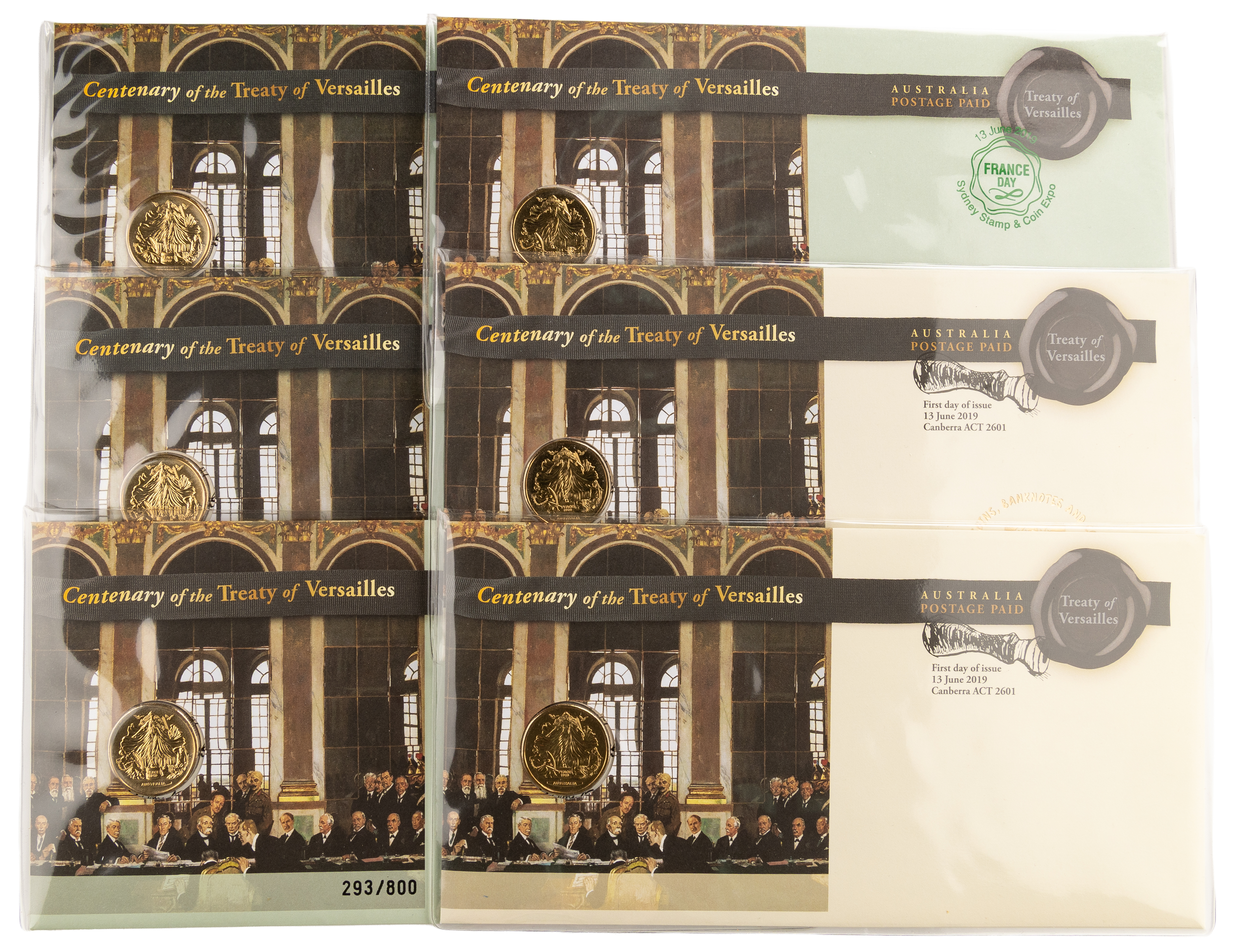 168 · Treaty of Versailles, One Dollar, 2019,  UNC