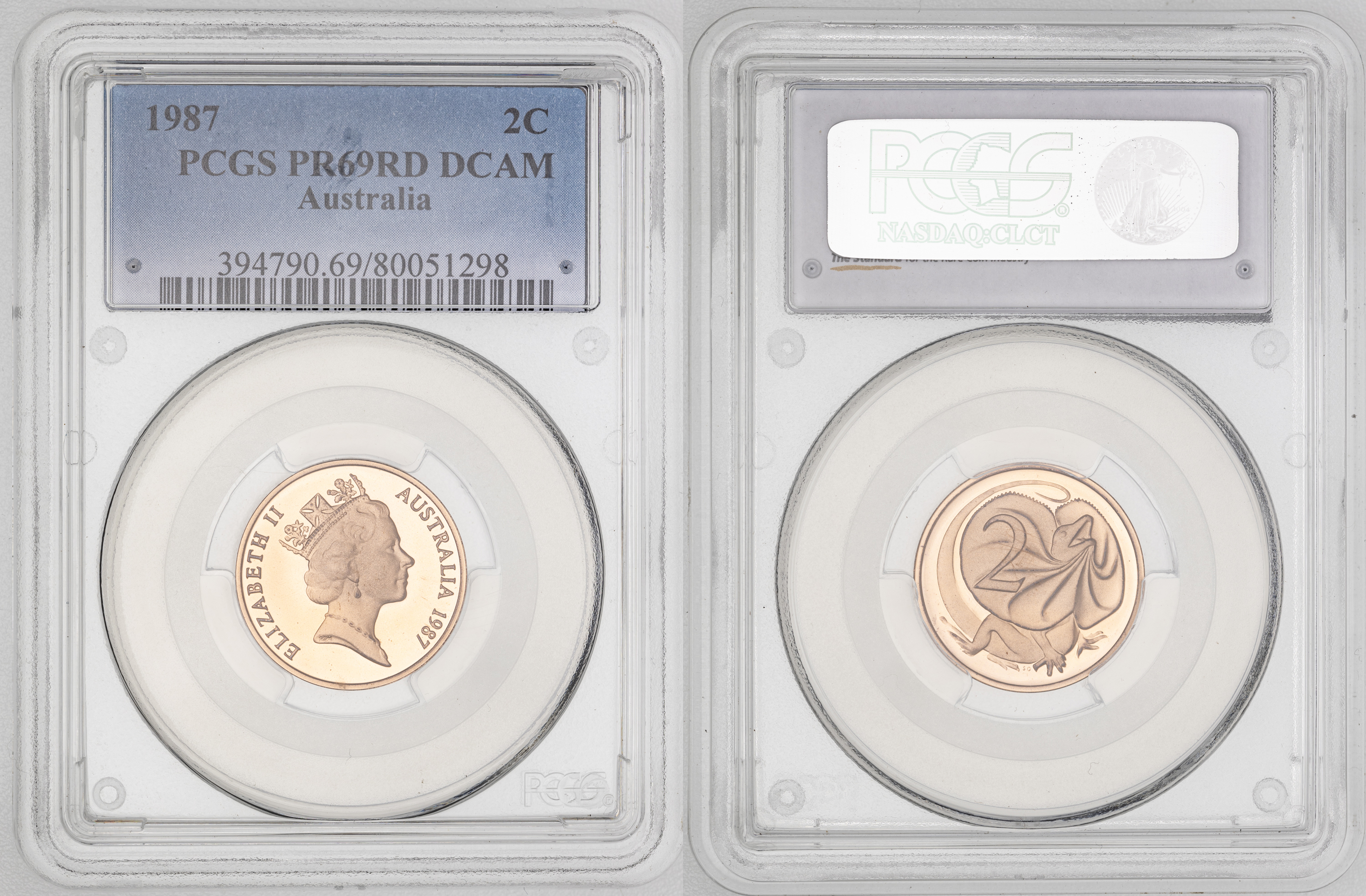 Elizabeth II, , Two Cent, 1987, PCGS PR69DCAM