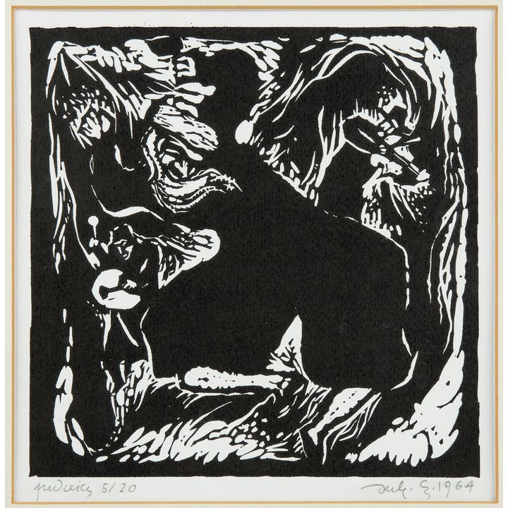 Jerzy Duda-Gracz | Rebe Elinejlech, z cyklu Judaica, 1964 r.