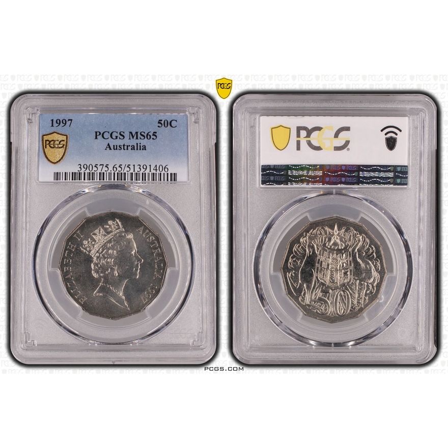 Fifty Cent, 1997, PCGS MS65