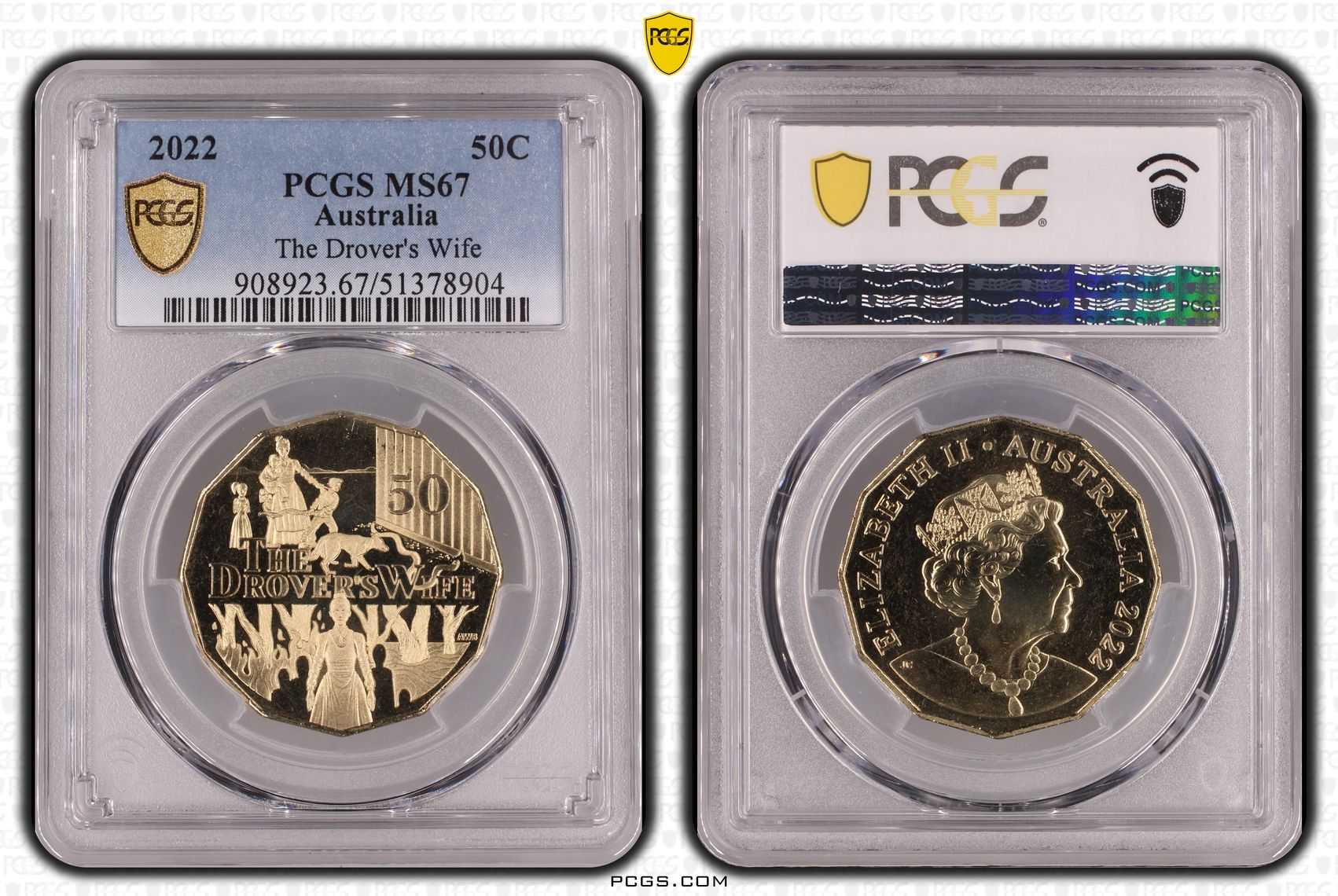 The Drover's Wife, Fifty Cent, 2022, PCGS MS67