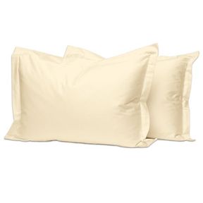 Pizuna 400 TC Cotton Pillow Cases Set of 2 Standard Cream |