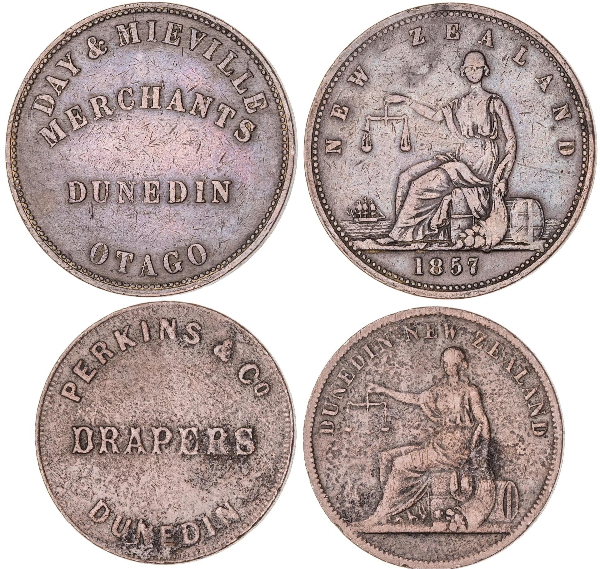 400 · Dunedin, New Zealand, Day & Mieville, Penny, 1857, aVF