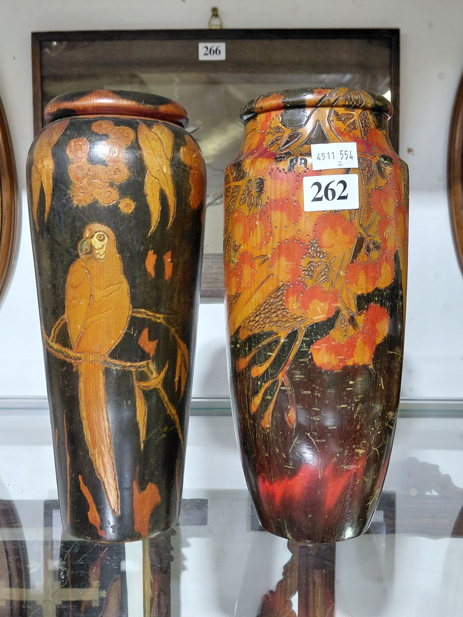 262 · POKERWORK VASES