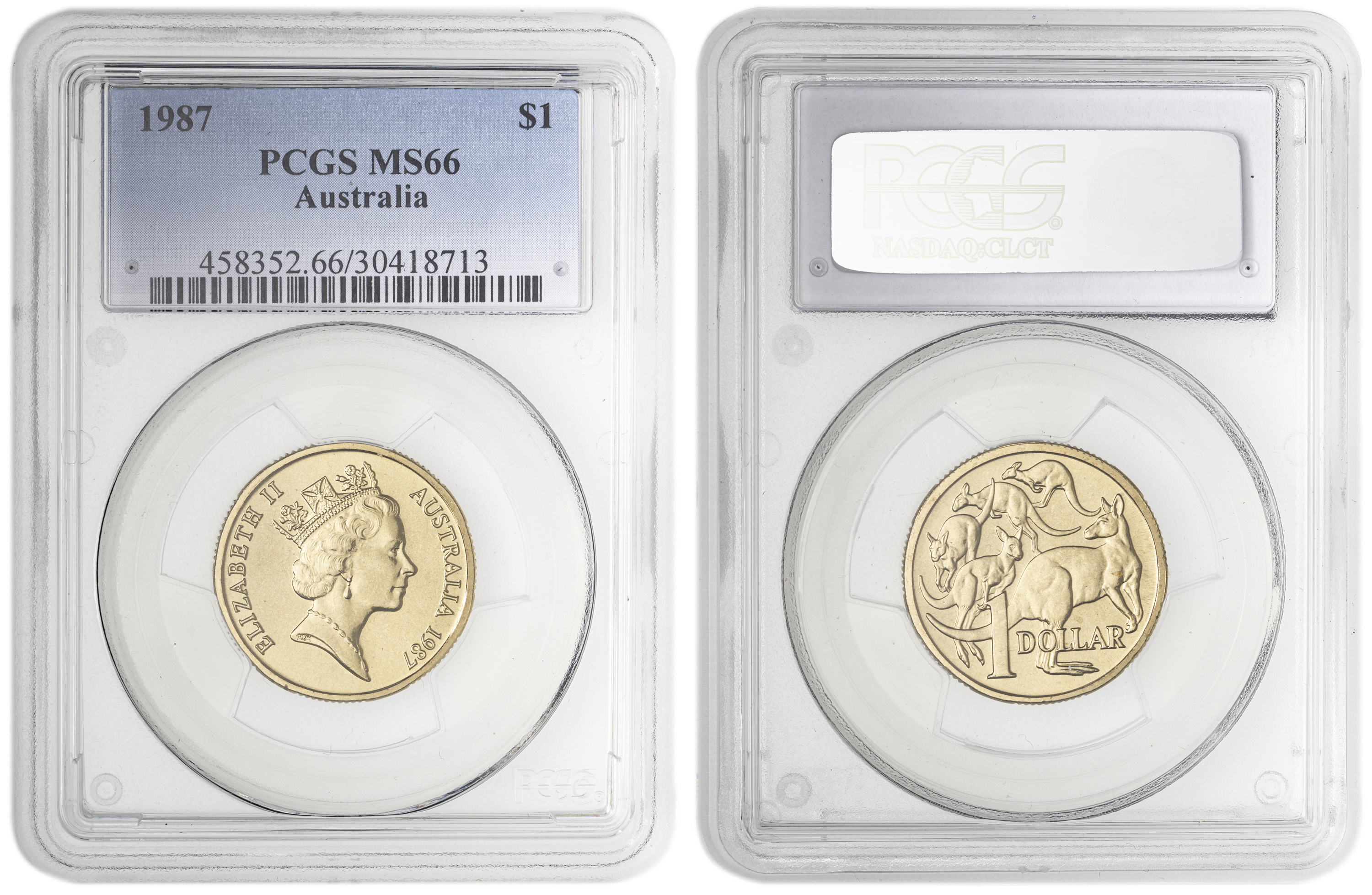 , One Dollar, 1987, PCGS MS66