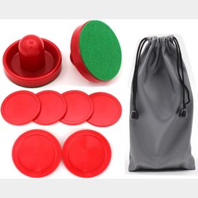 QTIMAL HOME STANDARD AIR HOCKEY PADDLES AND 2 SIZE PUCKS, SMALL SIZE FOR KIDS, LARGE SIZE FOR ADULT, GREAT GOAL HANDLES PUSHERS RE