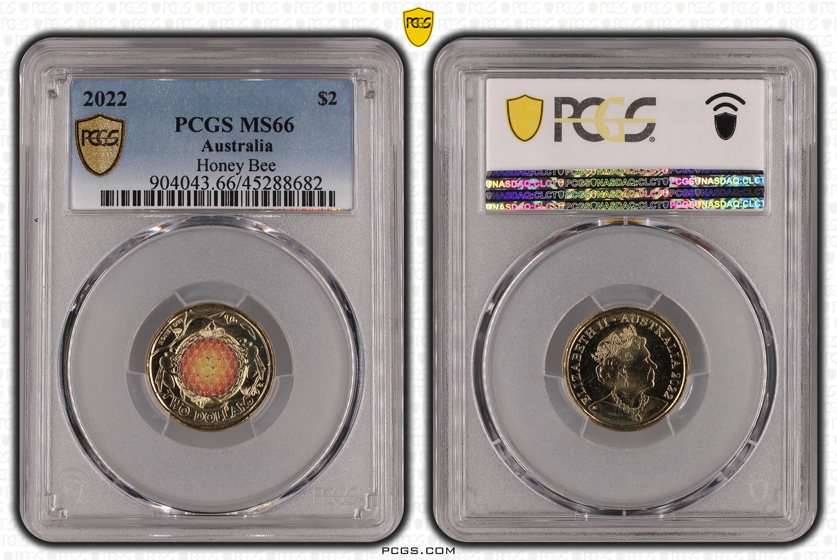 Elizabeth II, Honey Bee, Two Dollar, 2022, PCGS MS66