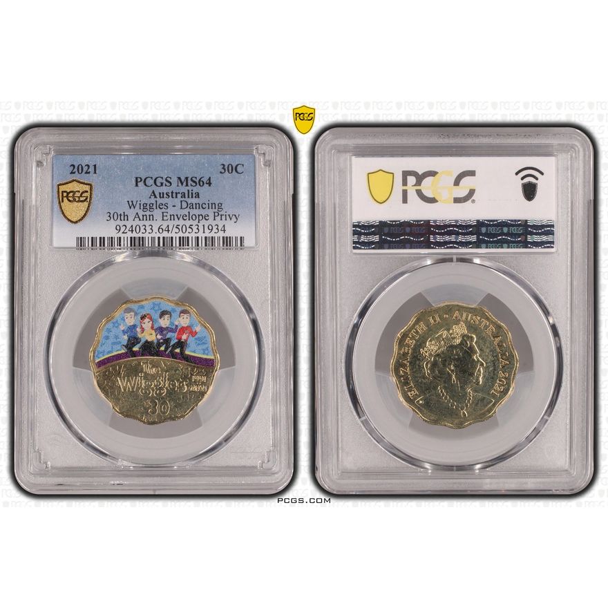 Wiggles - Dancing 30th Anniversary, 30C, 2021, PCGS MS64
