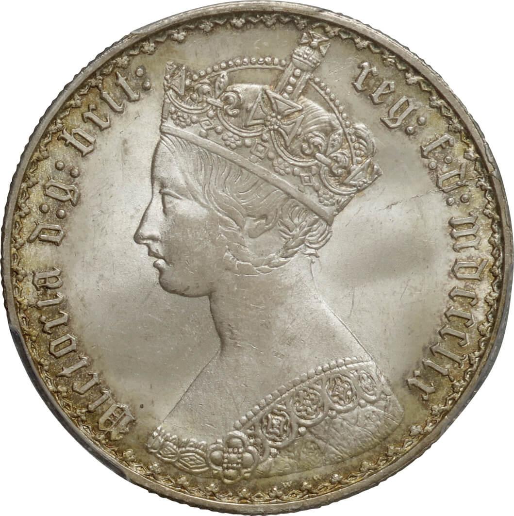 【イギリス 銀貨】1859年 1フローリン銀貨(ゴシックフローリン銀貨)
