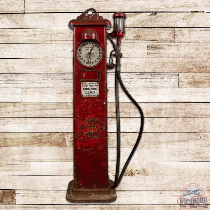 Unrestored Wayne Clock Face Gas Pump Skelly