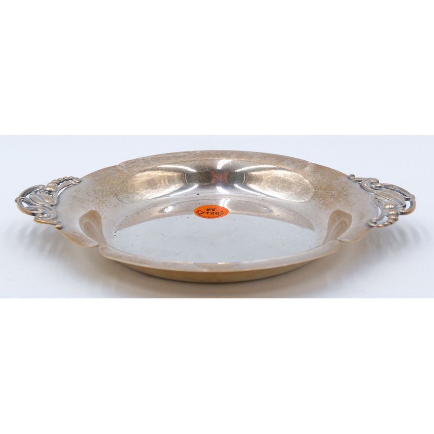Webster Sterling Art Deco Leaf Handled Tray 8'' - 183 Grams