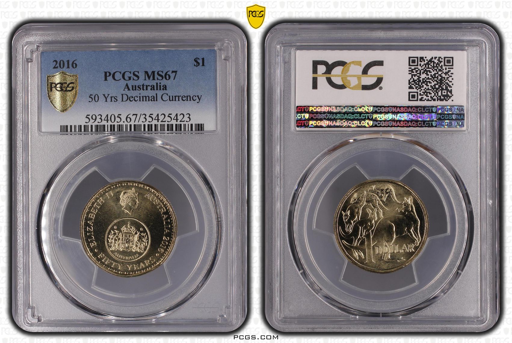 50 Yrs Decimal Currency, One Dollar, 2016, PCGS MS67