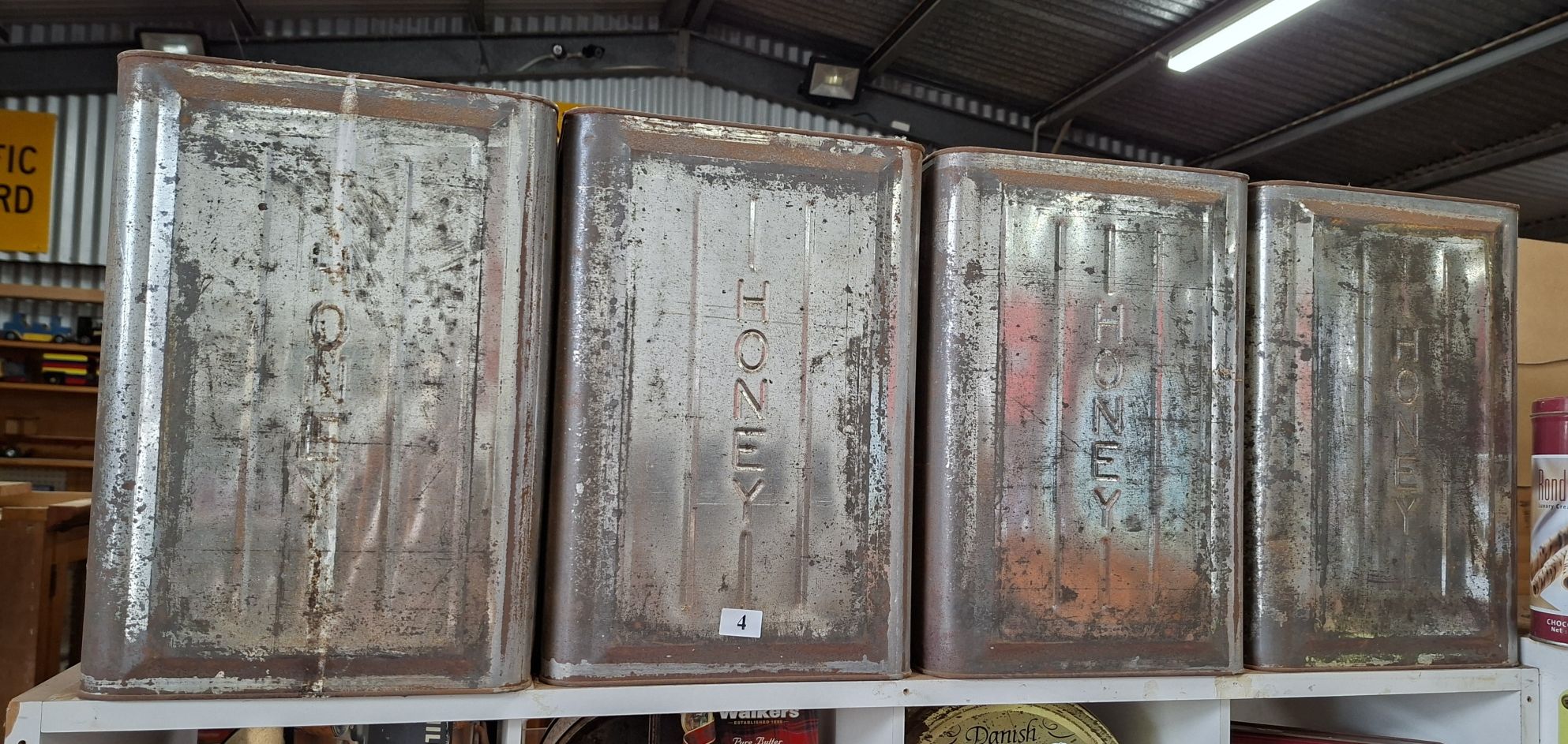 4 · VINTAGE HONEY TINS