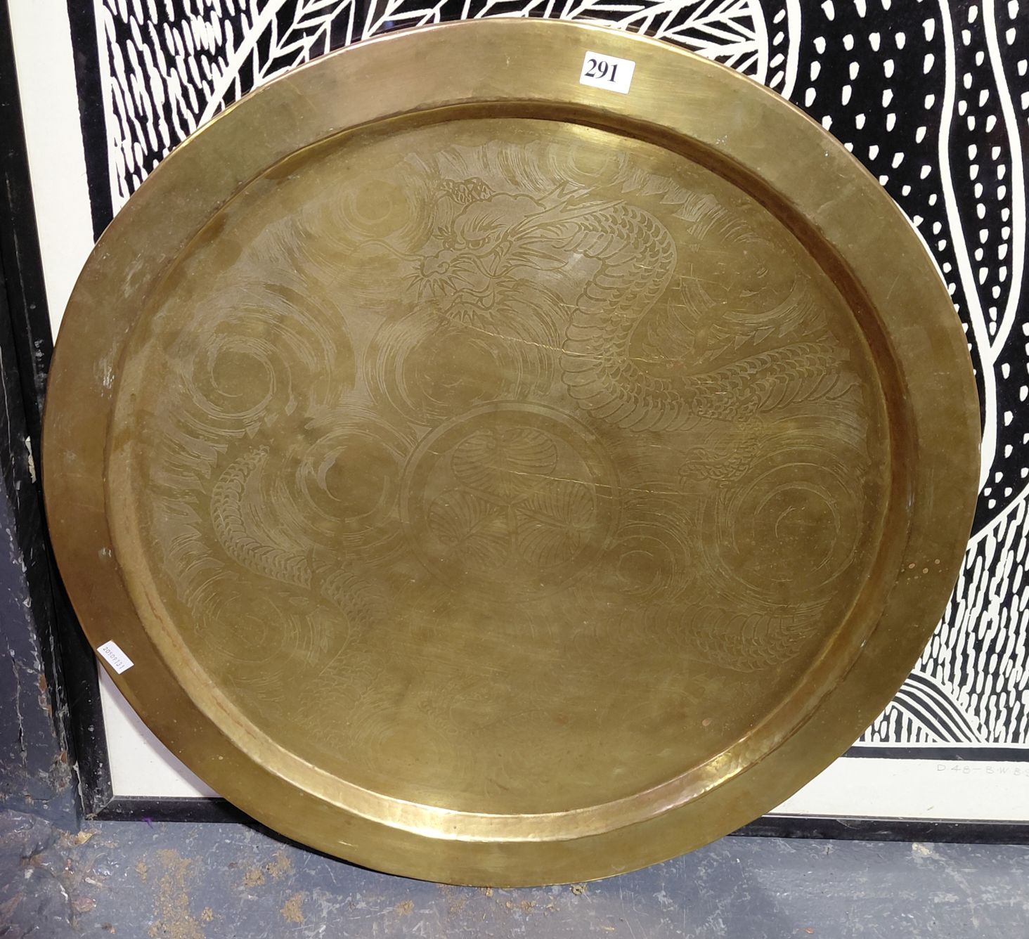 291 · LARGE BRASS TRAY