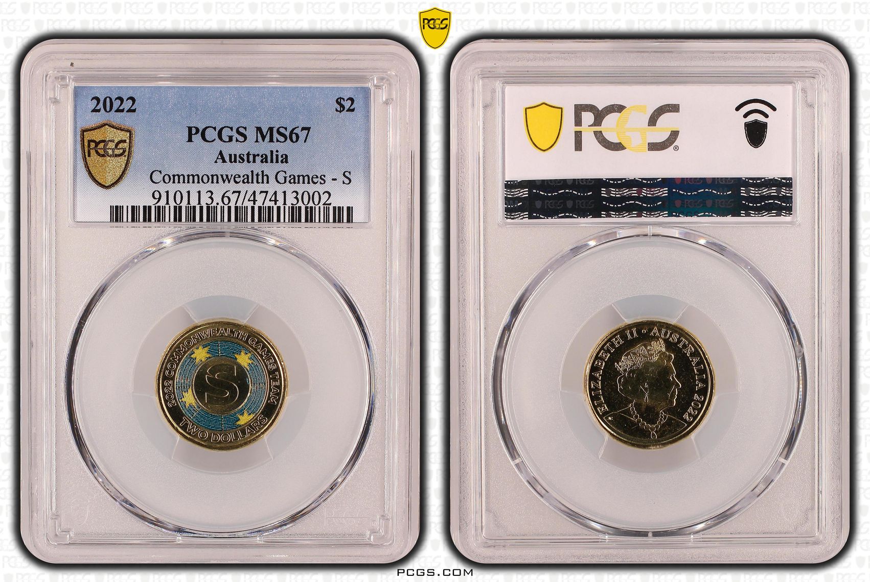 Elizabeth II, Commonwealth Games - S , Two Dollar, 2022, PCGS MS67