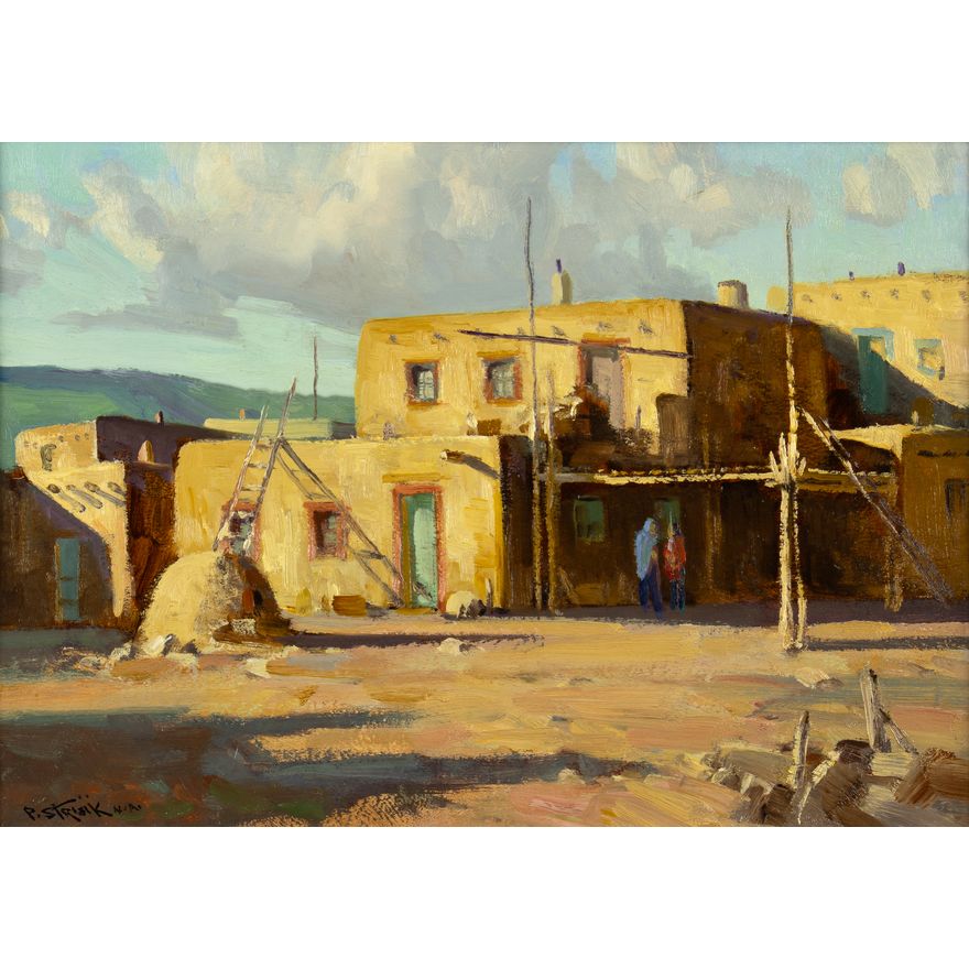 Paul Strisik (1918-1998): Taos Pueblo, 1999