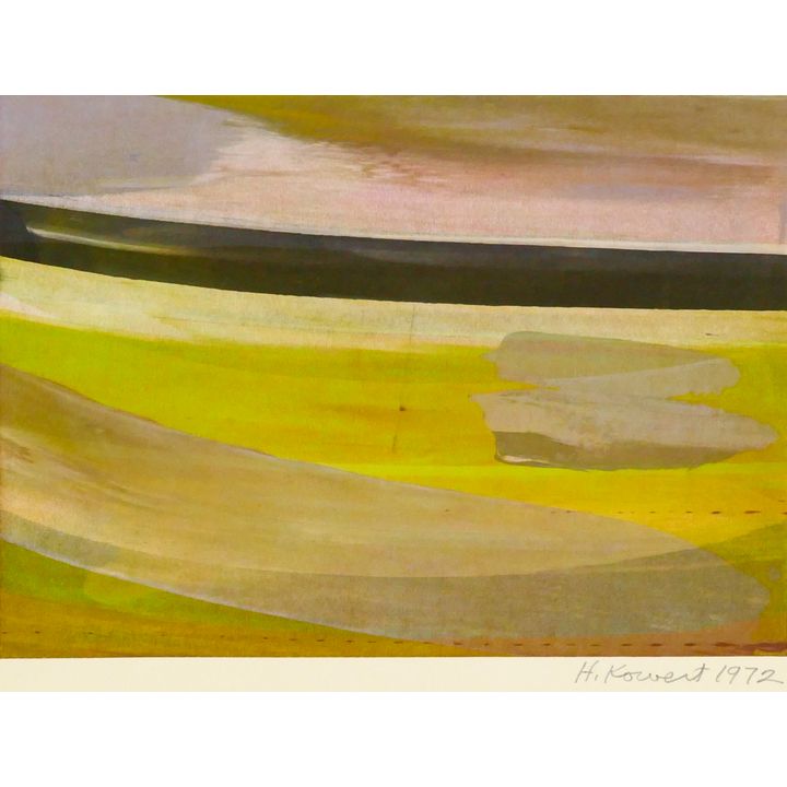 Hank Kowert ''Green Landscape'' 1972 Serigraph