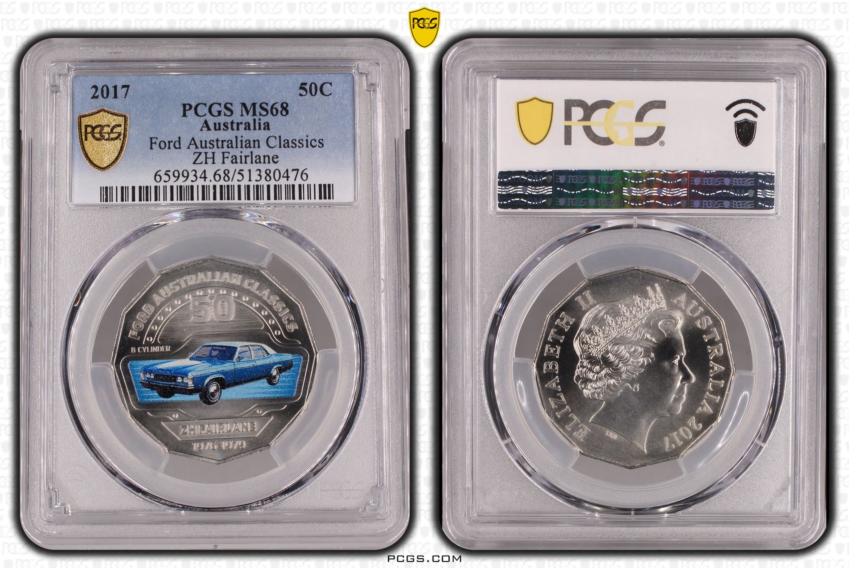 Ford Australian Classics - ZH Fairlane, Fifty Cent, 2017, PCGS MS68