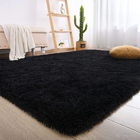 New Large Premium Heavy Duty Fluffy Carpet/Rug Full 200 L x 150 W cm | BLACK