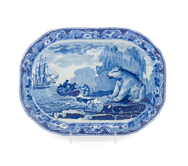 A Staffordshire Transferware Sporting Series Open Vegetable Bowl