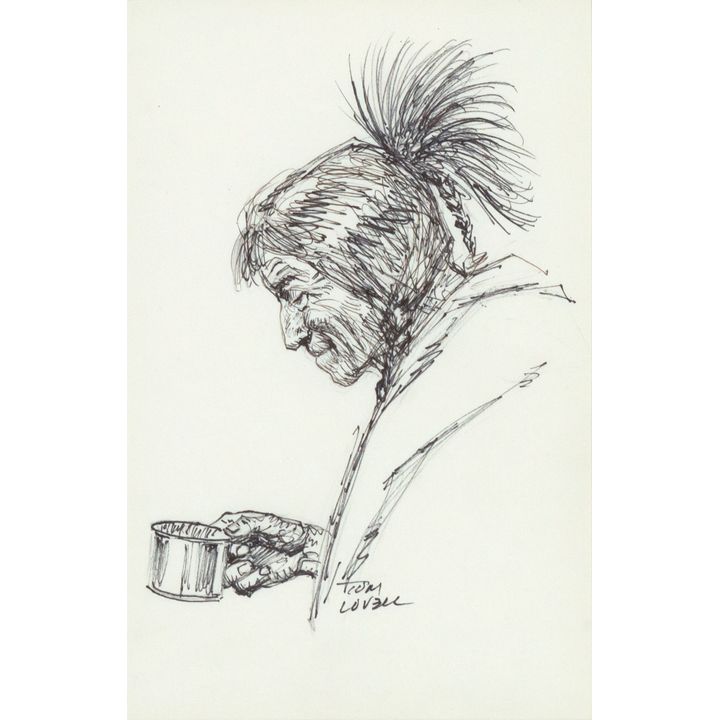 Tom Lovell (1909-1997) Untitled (Indian Profile)