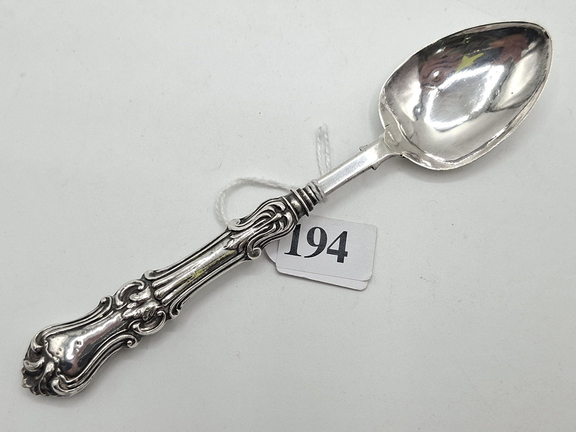 194 · VICTORIAN STERLING SILVER JAM SPOON
