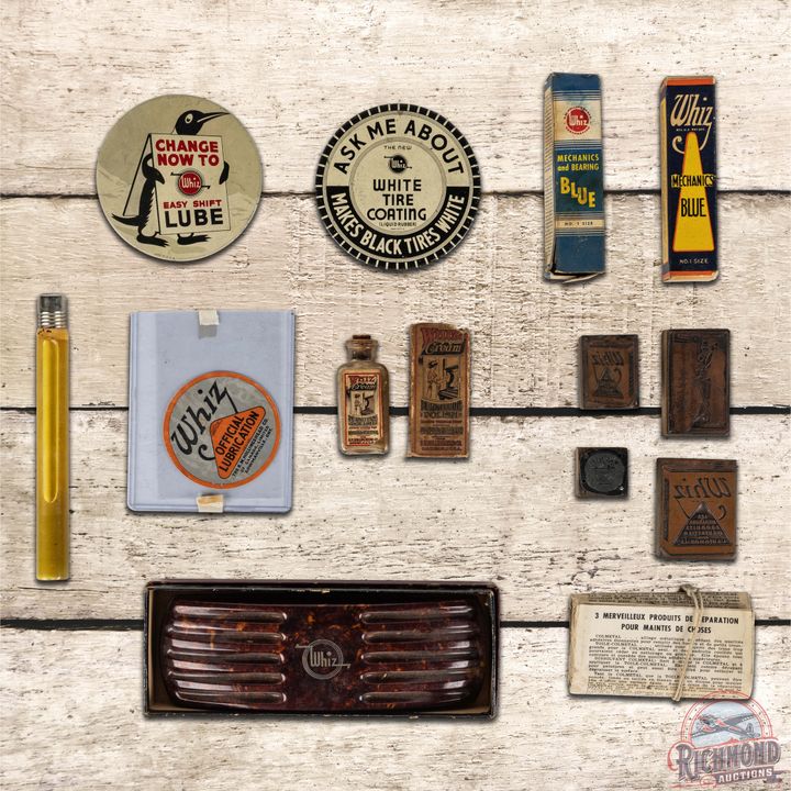 Group of 12 Whiz Automotive Advertising Items