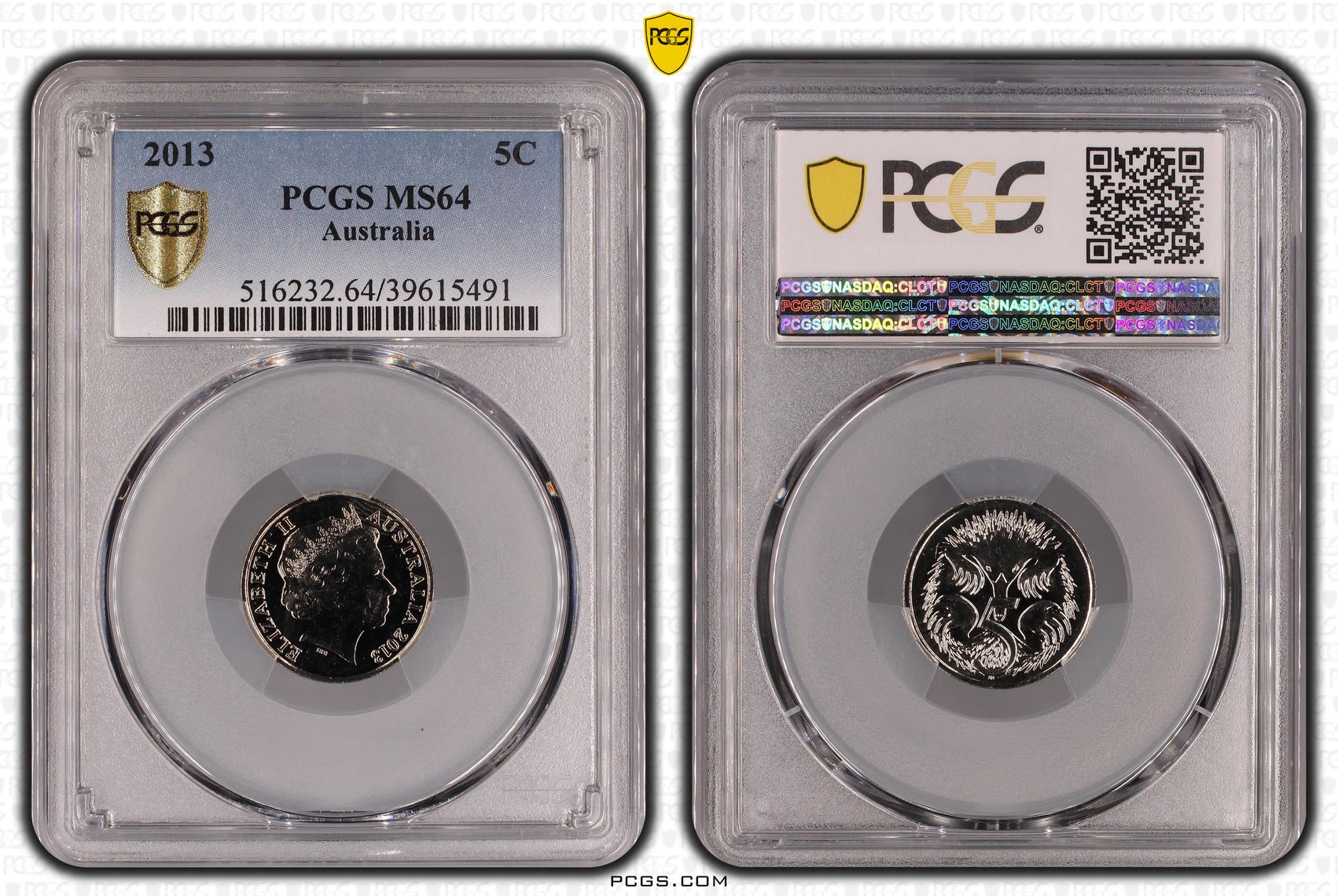 Elizabeth II, , Five Cent, 2013, PCGS MS64