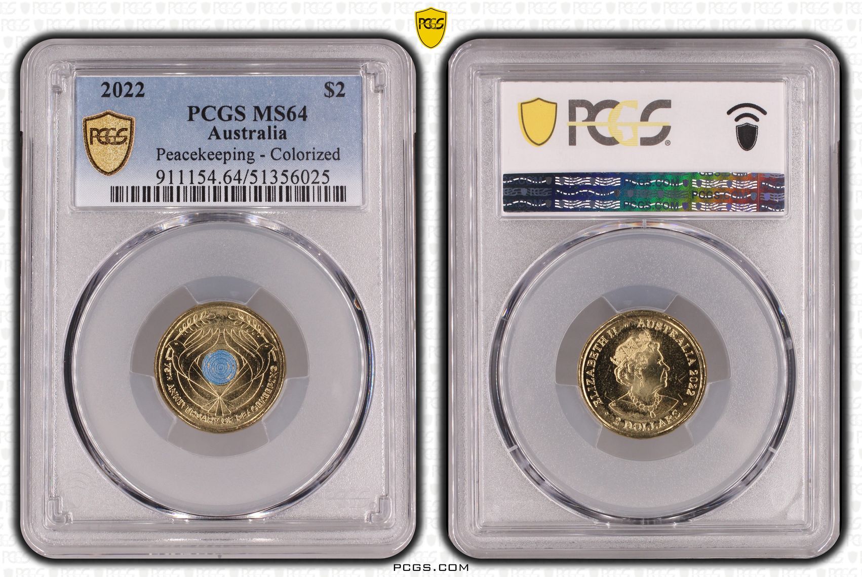 Peacekeeping - Colorized, Two Dollar, 2022, PCGS MS64