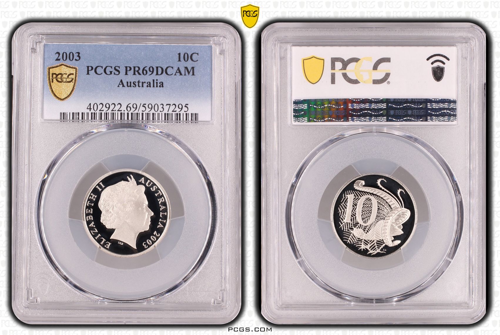 Ten Cent, 2003, Pcgs Pr69dcam