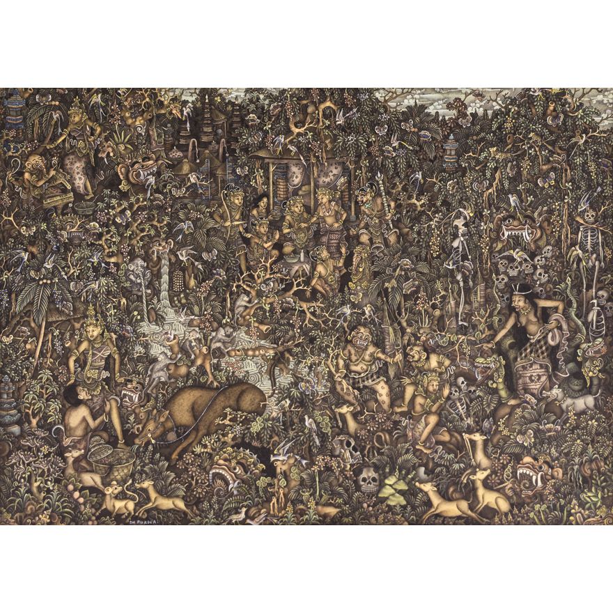 Dewa Nyoman Purwa ''Batuan, Bali'' Ink with Colors