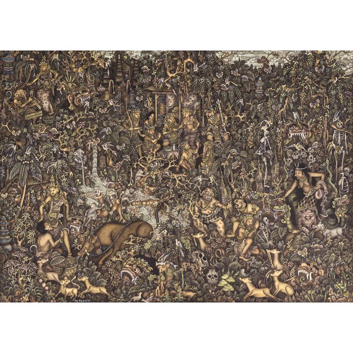 Dewa Nyoman Purwa ''Batuan, Bali'' Ink with Colors