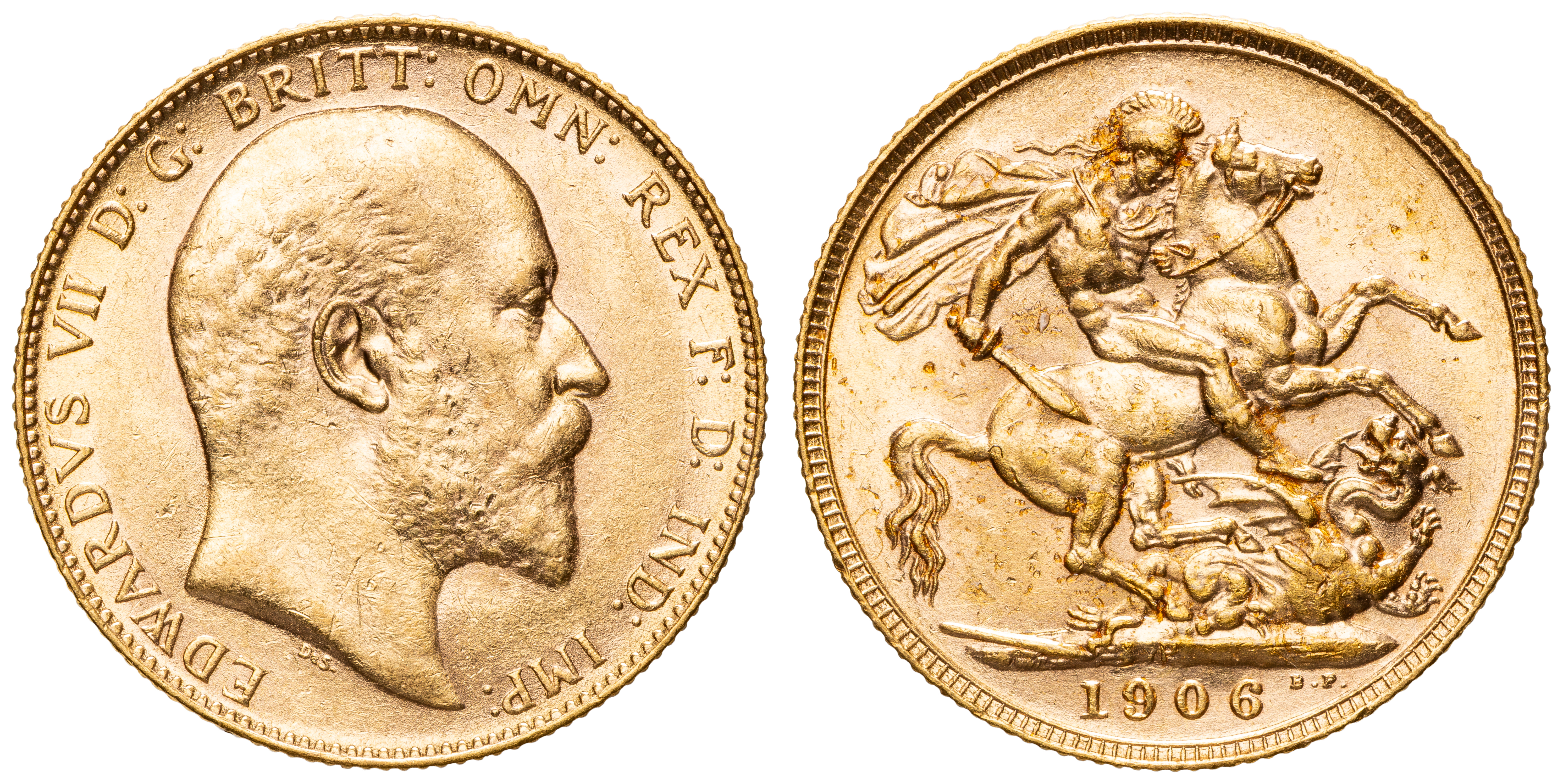 Edward VII, Sovereign, 1906-M, aUNC