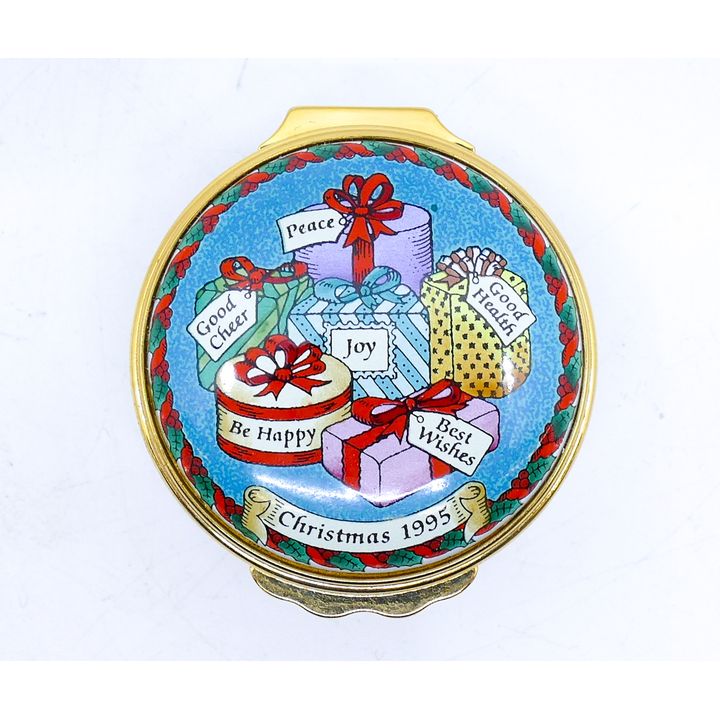 Halcyon Days 25th Anniversary Christmas 1995 Enameled Box