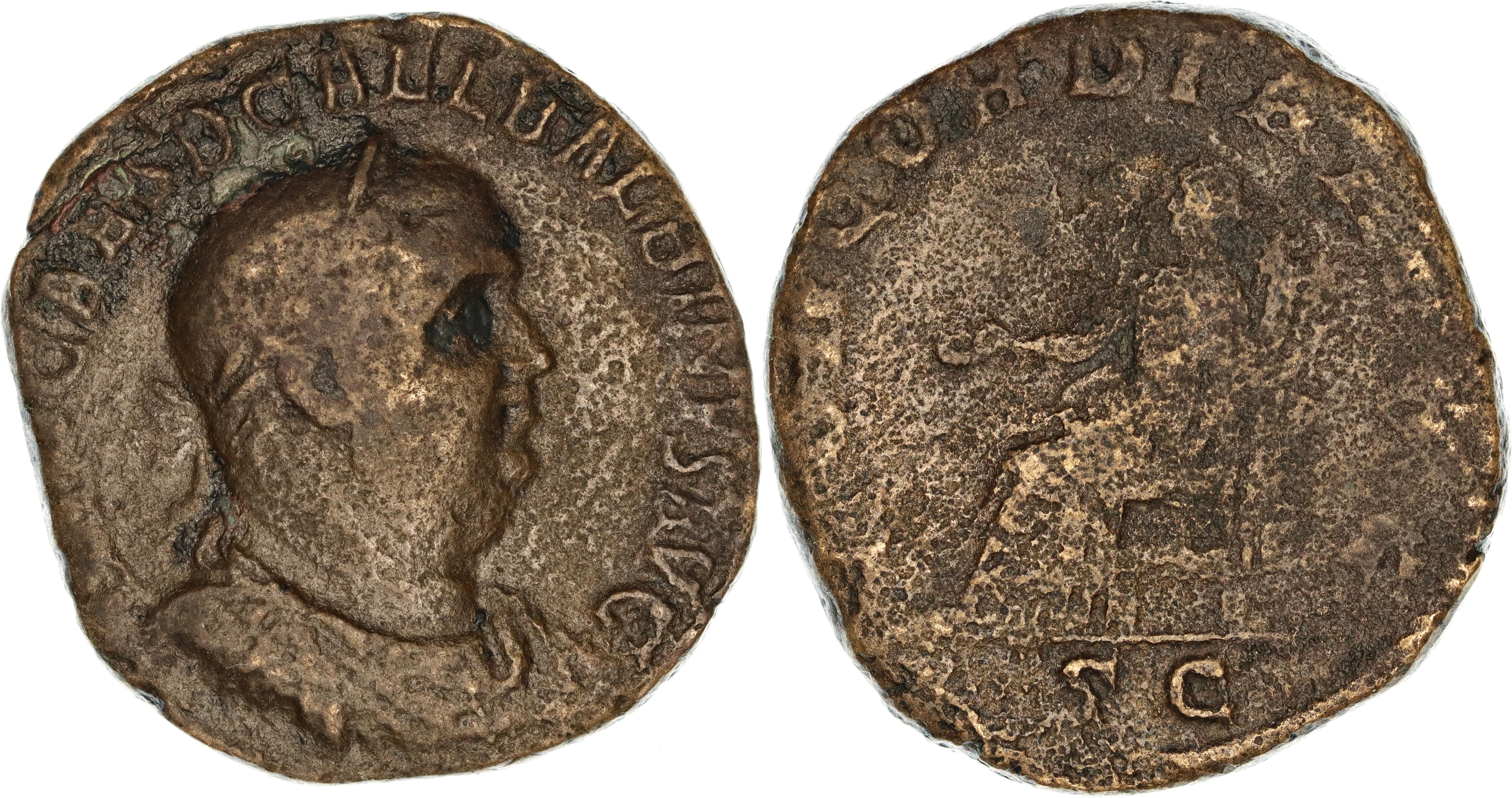 Roman Empire, Balbinus, Æ Sestertius, 238 AD, gF