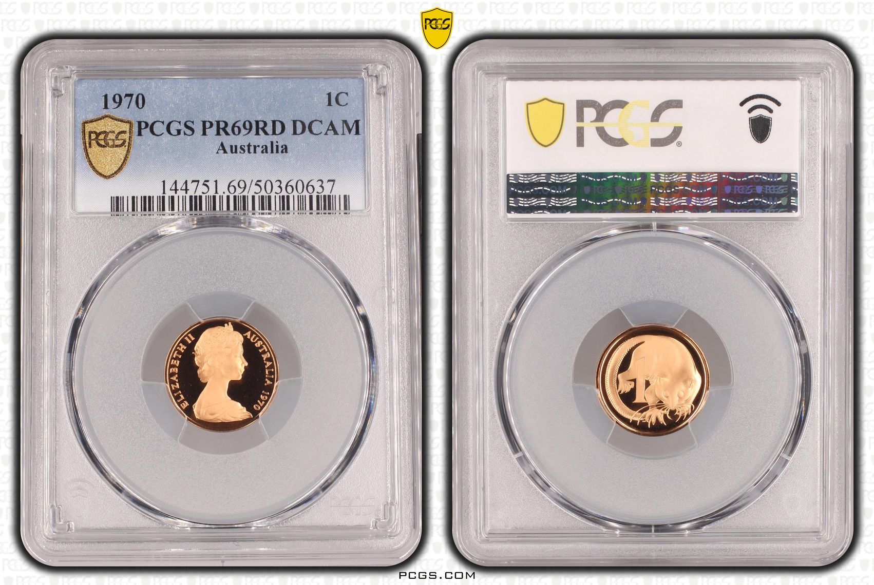 , One Cent, 1970, Pcgs Pr69dcam