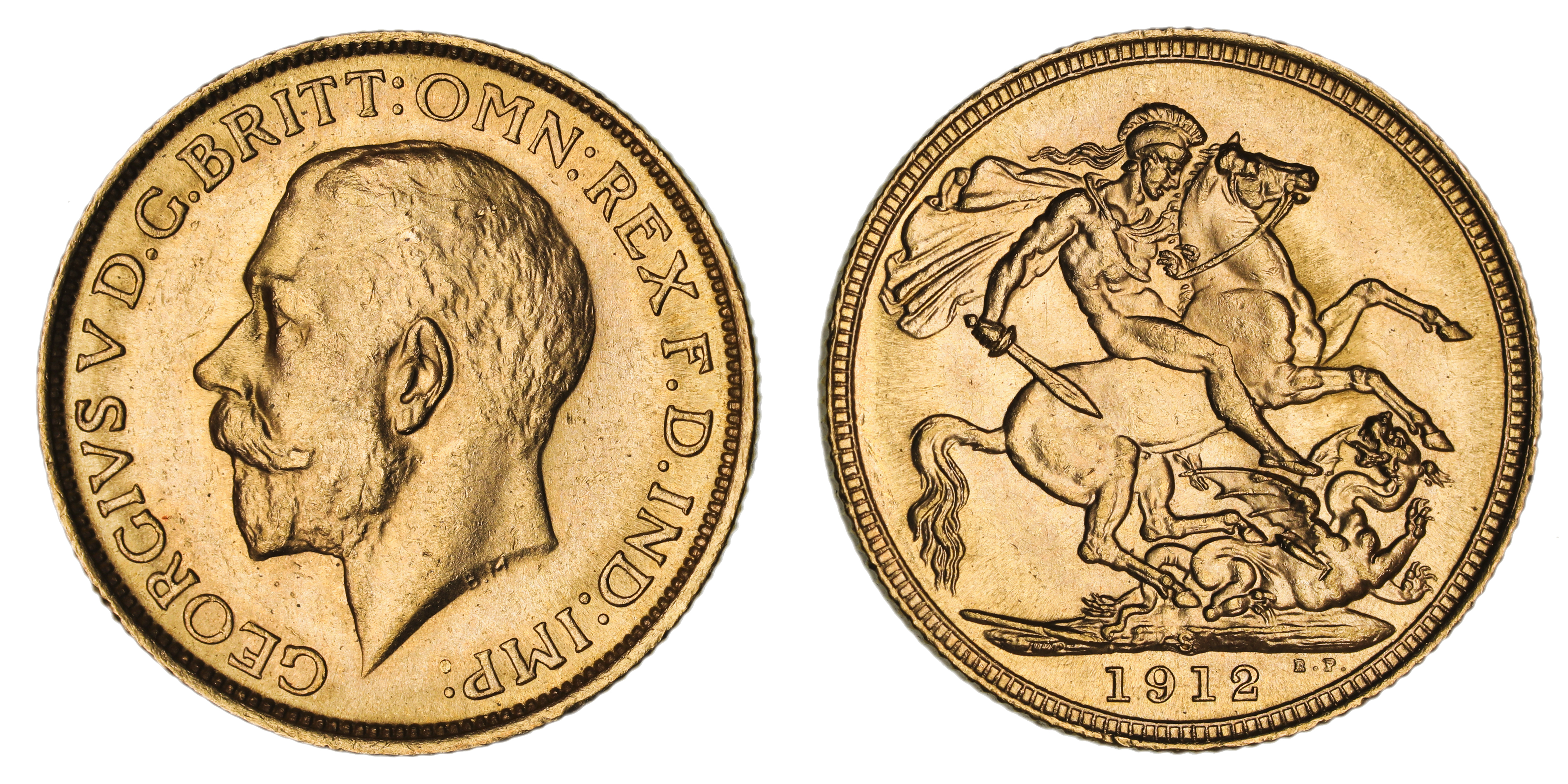 George V, St. George Reverse - Sydney Mint, Sovereign, 1912, UNC