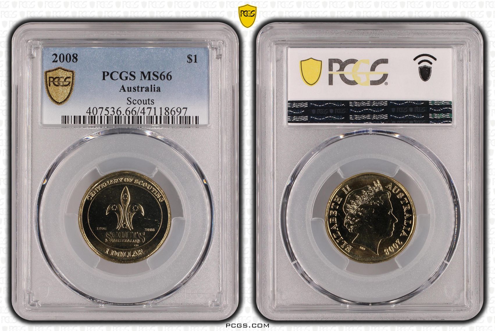 Scouts, One Dollar, 2008, PCGS MS66