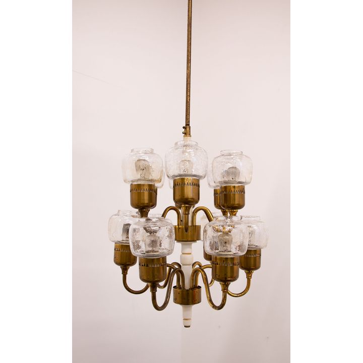 Hans Agne Jakobsson (1919-2009) for Markaryd - Twelve-branch chandelier