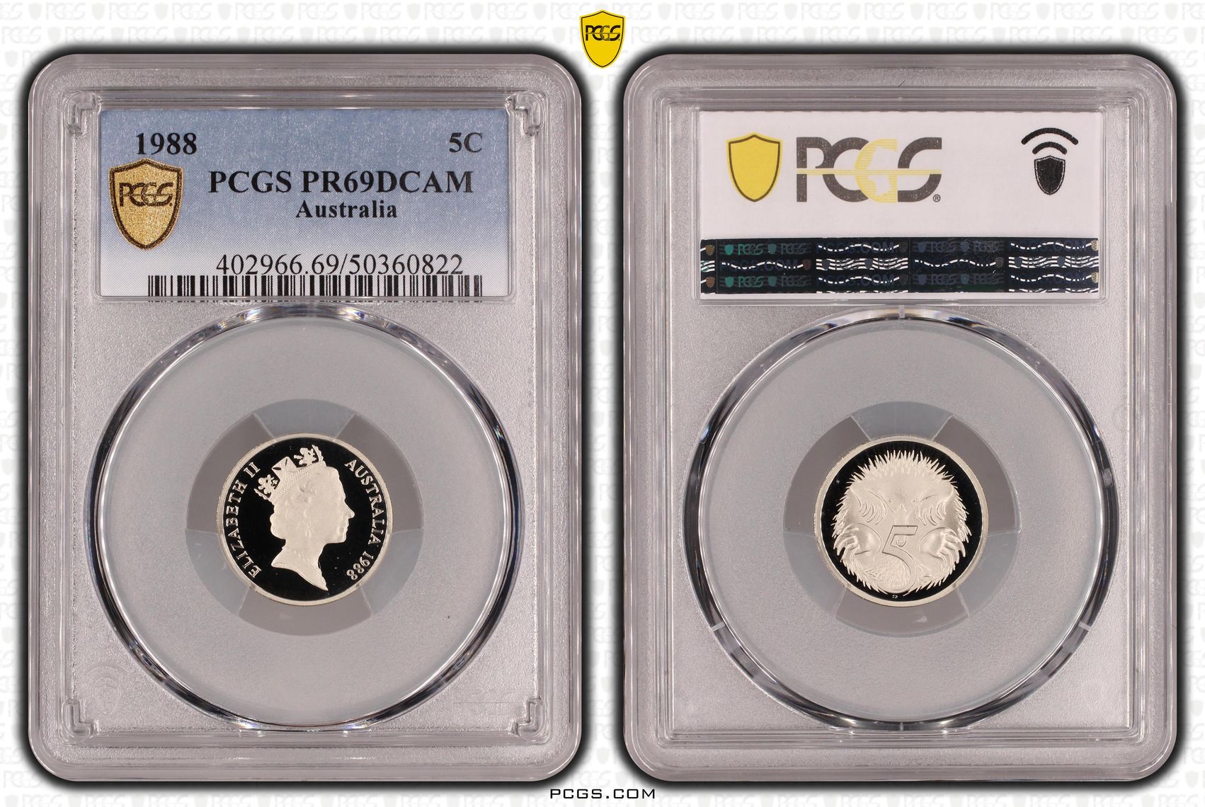 Five Cent, 1988, PCGS PR69DCAM