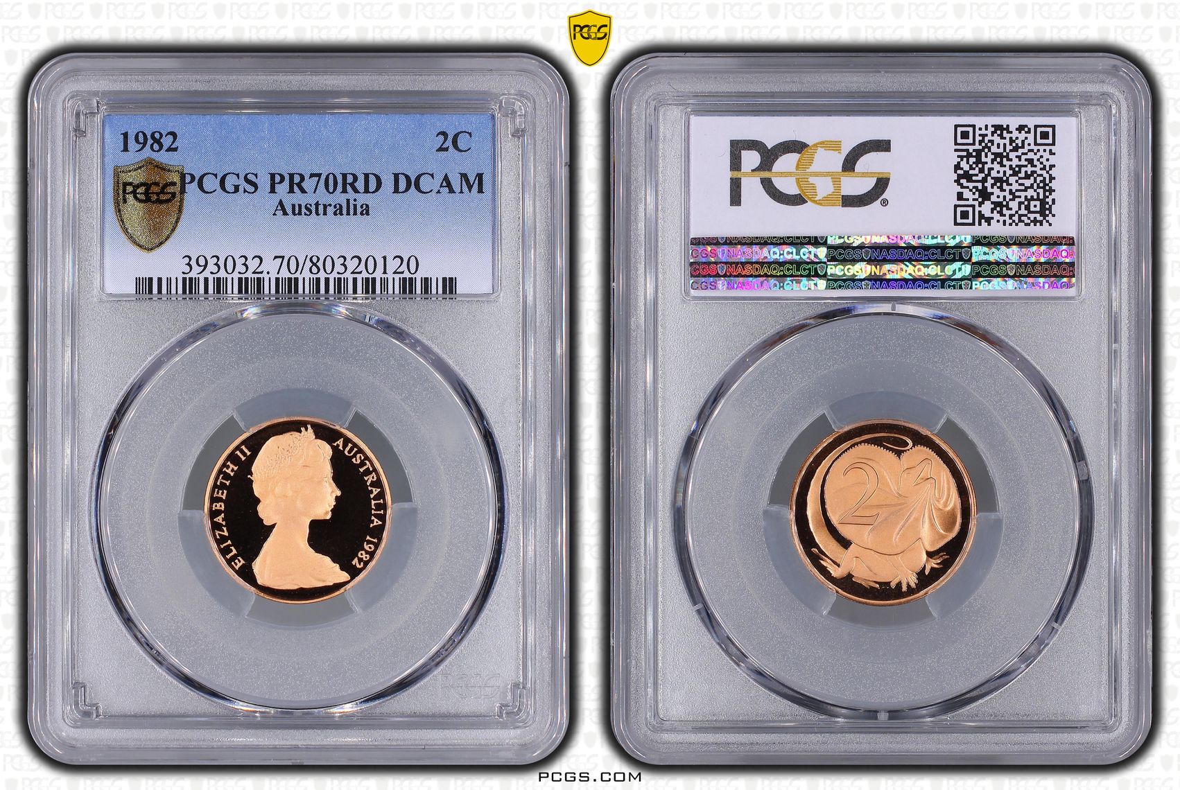 Top pop, Two Cent, 1982, PCGS PR70DCAM