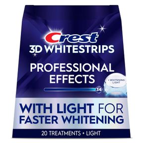 CREST 3D WHITESTRIPS, RADIANT EXPRESS WITH LED ACCELERATOR LIGHT, TEETH WHITENING STRIP KIT, 40 STRIPS (19 COUNT PACK)