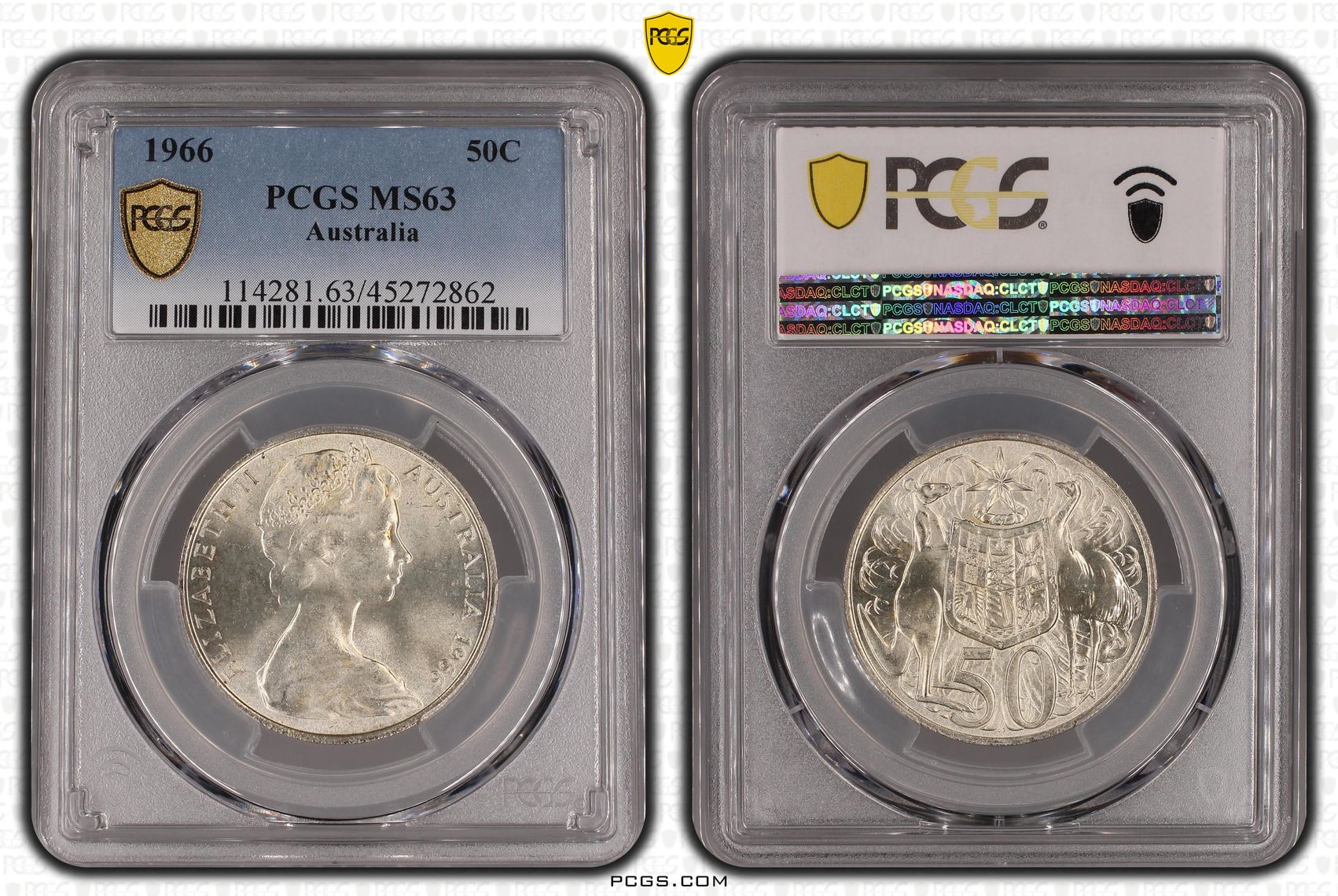 , Fifty Cent, 1966, PCGS MS63