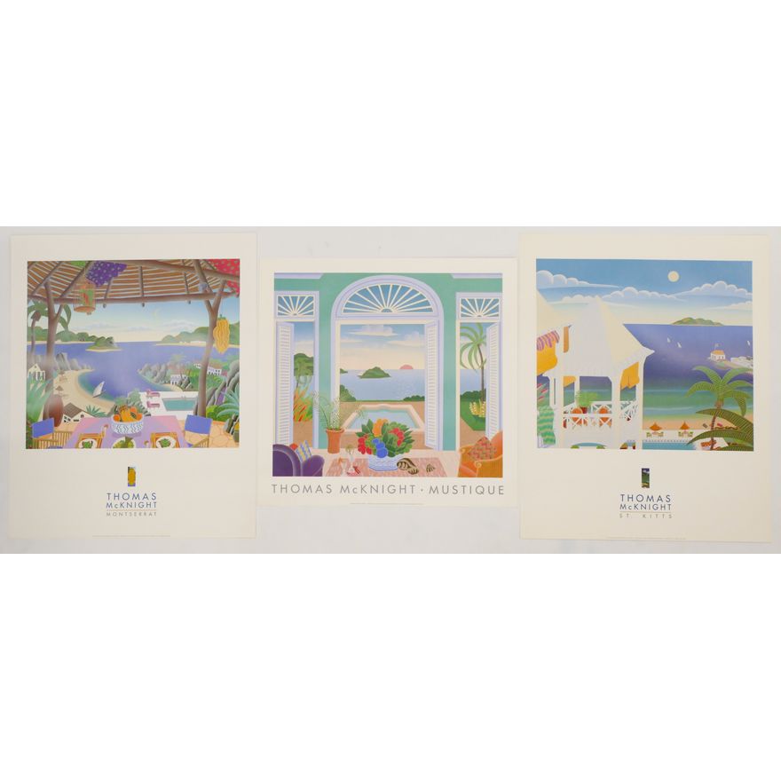 3pc Thomas McKnight Lithographs Largest 32'' x 26''