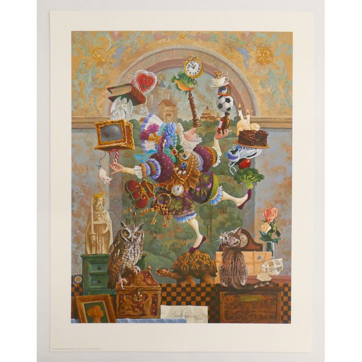 James Christensen ''Balancing Act'' S/N Lithograph.